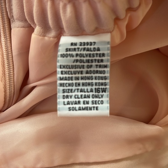 J. R. Nites Woman pink tuxedo-like embellished jacket and skirt. Size 16W - Picture 15 of 16